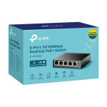 Switch 4 x RJ45 10/100 Mbps PoE, 1 x RJ45 10/100 Mbps, Buget PoE 41W, Unmanaged - TP-Link TL-SF1005LP - imagine 3