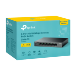 Switch LiteWave, 4 x RJ45 10/100 Mbps PoE, 2 x RJ45 10/100 Mbps, Buget PoE 41W, Unmanaged - TP-Link LS106LP - imagine 3