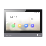 Monitor videointerfon TCP/IP, IPS LCD 7 inch touch screen, WiFi, PoE, Alarma IN - HIKVISION DS-KH8381-WTE1 - imagine 3