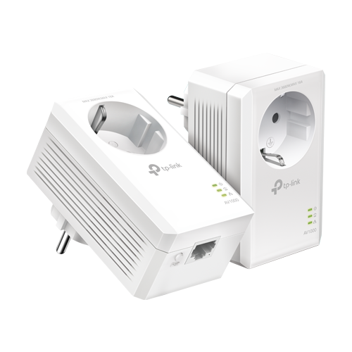 img34264large Kit Powerline AV1000, Passthrough, 1 x RJ45 Gigabit - TP-Link TL-PA7017PKIT - imagine 1
