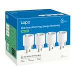 Pachet 4 prize smart, 16A, 3680W, Wi-Fi, control vocal, monitorizare consum - TP-Link Tapo TapoP115(4-pack) - imagine 2