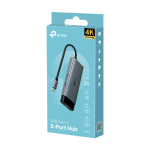 Hub USB-C 5-in-1, 1 x USB-C PD 100W, 1 x USB-C 5Gbps, 2 x USB-A 5Gbps, 1 x HDMI 4K@60Hz - TP-Link UH5020C - imagine 2