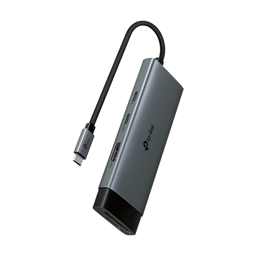 img34649large Hub USB-C 7-in-1, Power Delivery 100W, HDMI, Cititor carduri, Transfer date - TP-Link UH7020C - imagine 1