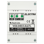 Doza derivatie video 4 iesiri, conectori RJ45, G3 - ELECTRA VCB.04RJ3.ELGTL