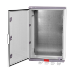 Cutie distributie IP67 din ABS gri, usa mata, placa metalica, 400x600x200 mm PD406020 - imagine 3