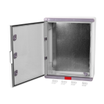 Cutie distributie IP67 din ABS gri, usa mata, placa metalica, 400x500x180 mm PD405018 - imagine 3