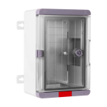 Cutie distributie IP67 din ABS gri, usa transparenta, placa metalica, 200x300x130 mm PS203013