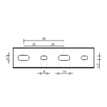 Canal cablu perforat 25x40 mm, cu capac, 2m - DLX PVCP-257-40 - imagine 4