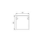 Canal cablu perforat 40x40 mm, cu capac, 2m - DLX PVCP-407-40 - imagine 2