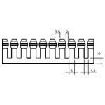 Canal cablu perforat 40x40 mm, cu capac, 2m - DLX PVCP-407-40 - imagine 3