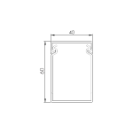 Canal cablu perforat 40x60 mm, cu capac, 2m - DLX PVCP-407-60 - imagine 2