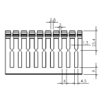 Canal cablu perforat 40x60 mm, cu capac, 2m - DLX PVCP-407-60 - imagine 3