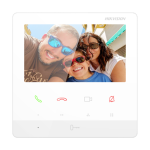 Monitor videointerfon TCP/IP, TFT LCD 4.3 inch 9 butoane, PoE, Alb - HIKVISION DS-KH6100-E1-White