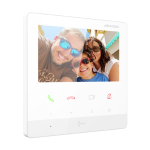 Monitor videointerfon TCP/IP, TFT LCD 4.3 inch 9 butoane, PoE, Alb - HIKVISION DS-KH6100-E1-White - imagine 2