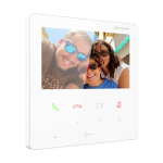 Monitor videointerfon TCP/IP, TFT LCD 4.3 inch touch screen 9 butoane, PoE, WiFi, Alb - HIKVISION DS-KH6110-WE1-White - imagine 2