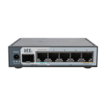 Router hEX, 5 porturi RJ45 Gigabit, 1 x SFP 2.5G, 1 x PoE Out, USB, PoE In - MikroTik E60iUGS