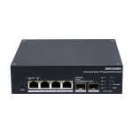 Switch industrial 4 x 1G PoE, 2 x SFP 1G, RS485, Alimentare prin panou solar, Management - HIKVISION DS-3T1506HP-EI-UPS