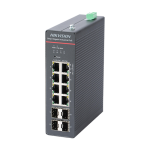 Kit Switch 8 x RJ45 Gigabit PoE 802.3af/at/bt, 4 x SFP Gigabit, Management, Sursa 240W - HIKVISION DS-3T1512HP-SI-8P4FKIT(240W)