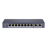 Switch 8 porturi PoE, 2 porturi uplink RJ45 Gigabit - HIKVISION DS-3E0310P-E-M