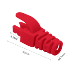 Manson protectie mufa RJ45 rosu (100buc) RJ45-CAP-RD