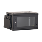 Rack perete 6U 19' 600x450, capacitate incarcare 80 Kg, negru - ASYTECH Networking ASY-6U-6045W - imagine 4