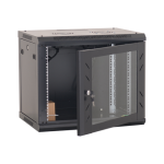 Rack perete 9U 19'' 600x450, capacitate incarcare 80 Kg, negru - ASYTECH Networking ASY-9U-6045W - imagine 4