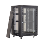 Rack podea 18U 19' 600x800, capacitate incarcare 500 Kg, negru - ASYTECH Networking ASY-18U-6080E - imagine 3