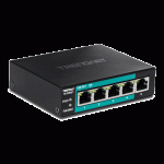 Switch 4 porturi Fast Ethernet Long Range 250m PoE+ 60W, 1 port Fast Ethernet - TRENDnet TE-FP051