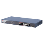 Switch 16 porturi PoE 100Mbps, 2 port uplink Gigabit, SMART Management - HIKVISION DS-3E1318P-EI