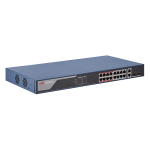 Switch 16 porturi PoE 100Mbps, 2 port uplink Gigabit, SMART Management - HIKVISION DS-3E1318P-EI - imagine 3