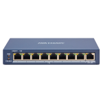 Switch 8 porturi PoE, 1 port uplink RJ45, SMART Management - HIKVISION DS-3E1309P-EI - imagine 2