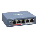 Switch 4 porturi PoE, 1 port uplink RJ45, SMART Management - HIKVISION DS-3E1105P-EI