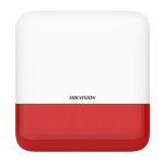 Sirena wireless AX PRO de exterior cu flash, led Rosu, 868Mhz - HIKVISION DS-PS1-E-WE-R