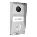 Kit videointerfon analogic 7inch, camera 2MP, conectare 2 fire - HIKVISION DS-KIS101-P(S) - imagine 2
