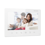 Kit videointerfon analogic 7inch, camera 2MP, conectare 2 fire - HIKVISION DS-KIS101-P(S) - imagine 3