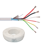 Cablu de alarma 6 fire ecranate + alimentare 2x0.75, cupru integral, 100m 6CUEF+2x0.75