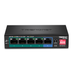Switch 4 porturi Gigabit Long Range 200m PoE+, 1 port Gigabit - TRENDnet TPE-LG50 - imagine 2