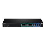 Switch Web Smart, 16 x Gigabit PoE+, 4 x Gigabit/SFP, putere 370W - TRENDnet TPE-1620WSF - imagine 2