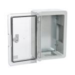 Cutie distributie IP65 din ABS gri, usa transparenta, placa metalica, 200x300x130 mm PP3011 - imagine 3