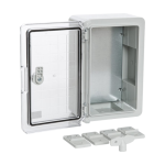 Cutie distributie IP65 din ABS gri, usa transparenta, placa metalica, 200x300x130 mm PP3011 - imagine 4