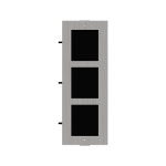 Rama montaj ingropat din otel inoxidabil, 3 module, pentru Interfon modular - HIKVISION DS-KD-ACF3-S - imagine 2