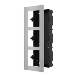 Rama montaj ingropat din otel inoxidabil, 3 module, pentru Interfon modular - HIKVISION DS-KD-ACF3-S - imagine 3