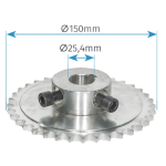 Pinion 36 dinti, pentru motoarele portilor sectionale - MOTORLINE PDP36 - imagine 2