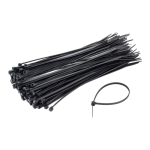 Coliere de plastic 300x3.6 mm, NEGRU, 100 buc TCP-300-3.6-B