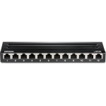 Patch Panel Wall Mount, 12 porturi RJ45 UTP, Cat6a, Ecranat, 0.5U - TRENDnet TC-P12C6AS - imagine 2