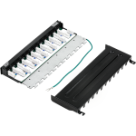 Patch Panel Wall Mount, 12 porturi RJ45 UTP, Cat6a, Ecranat, 0.5U - TRENDnet TC-P12C6AS - imagine 3