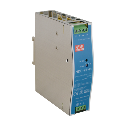 img37305large Sursa de alimentare in comutatie, 48V/1.6A, 76.8W, sina DIN - MEAN WELL NDR-75-48 - imagine 1