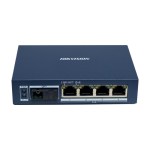 Mediaconvertor Gigabit 4 x RJ45 PoE, 1 x SC Single-Mode Bi-directional, 20 km - HIKVISION DS-3D504TP-A