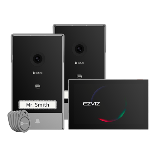 img38004large Kit video-interfon, monitor tactil 7', 2 posturi exterioare, camera 2K, audio, IR 6m, Wi-Fi6 - EZVIZ CS-HP7(3MP,2-Entry Kit) - imagine 1