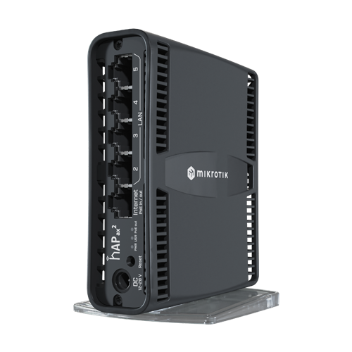img38157large Router hAP ax², Wi-Fi 6, Dual-Band, AX1800, 4.5/5 dBi, 5 x RJ45 1G, PoE In/Out pasiv - MikroTik C52iG-5HaxD2HaxD-TC - imagine 1